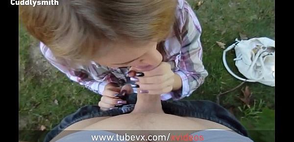 VISIT-X Skinny Girl gibt Blowjob und wird zum Dank gefickt
